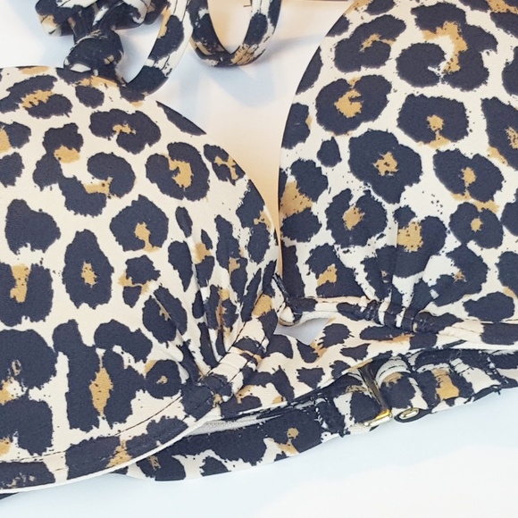 Xhilaration Cheetah Bikini Top Size    NWT   Small - Picture 7 of 8